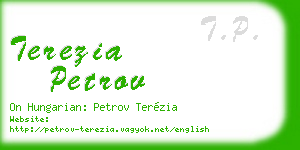terezia petrov business card